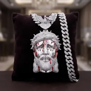 Full diamond luxury Jesus pendant, light luxury, fashionable and lucky to wear, unisex design, the best gift for the best person