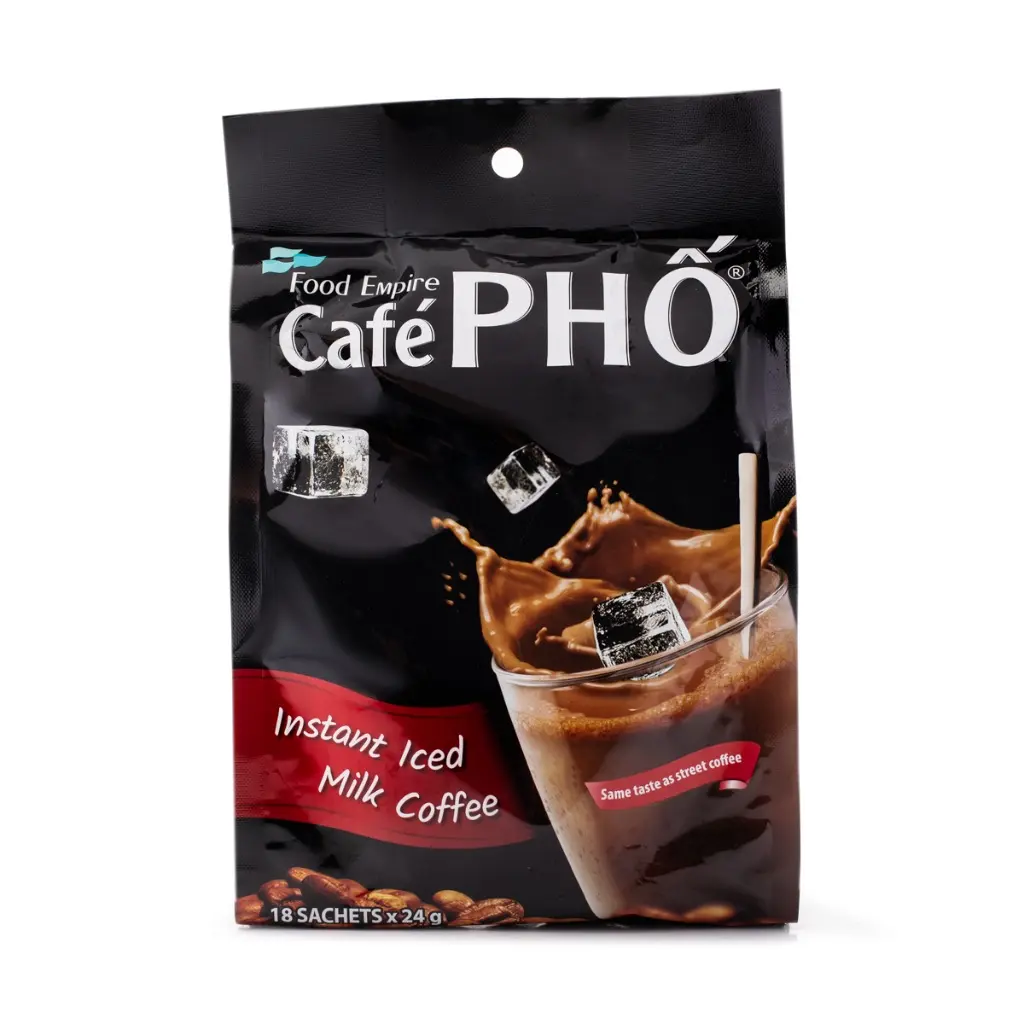 Cafe Pho Brand Instant Iced Milk Coffee 18 Sachets 432 g Cafe Pho Brand Instant Iced Milk Coffee 18 Sachets 432 g