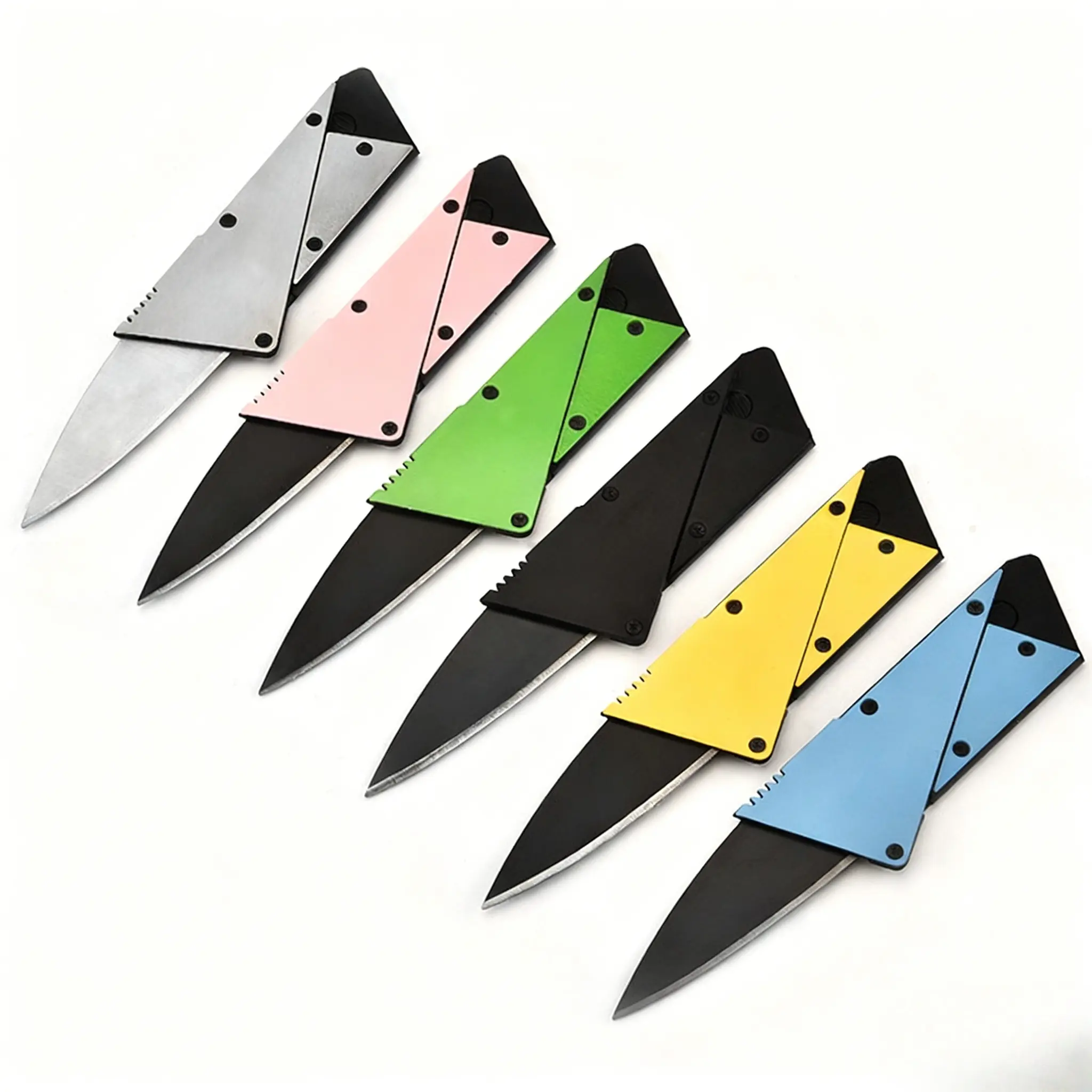 3PC Metal Upgraded Folding Fruit Knife Credit Card Knife forCamping Portable Black Razor Sharp Knives PressureWasher High Accuracy Spring Dial Scale