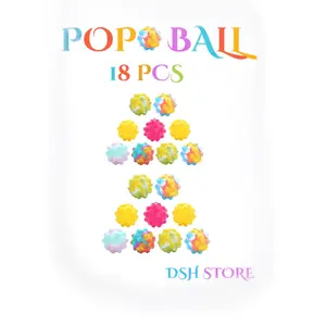 Pop Fidget 18 PCS 3D Squeeze Toys Stress Balls Bulk Party Favors for Kids - Autism Sensory, ADHD, and Easter Basket Treats