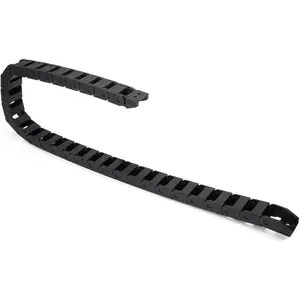 R18 10mm x 15mm (Inner H*Inner W) Black Plastic Cable Wire Carrier Drag Chain 1M Length for CNC