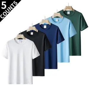 LEDUNTINO Men's 5-Pack Checkered Training Shirts, Breathable Sweat-Wicking Quick-Dry Round Neck Running Training Tops, High-Performance Stretch Activewear for Outdoor Workout, Daily Casual Tees, Training Shirt
