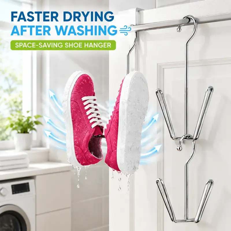 Shoe Drying Hanger for Washing Machine Shoes Stainless Steel 4-Pack
