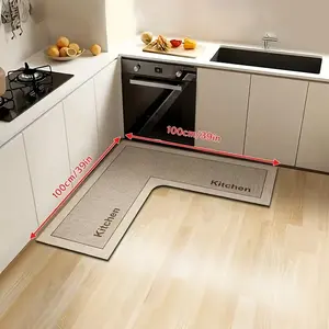 diatom mud L-shaped large size floor mat restaurant anti-slip mat shower room door mat bathroom corner mat door mat Water Absorbent Rug