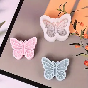 2pcs Silicone Butterfly Mold for DIY Crafting, Candle Making, Handmade Soap, Cake Chocolate, Plaster Casting