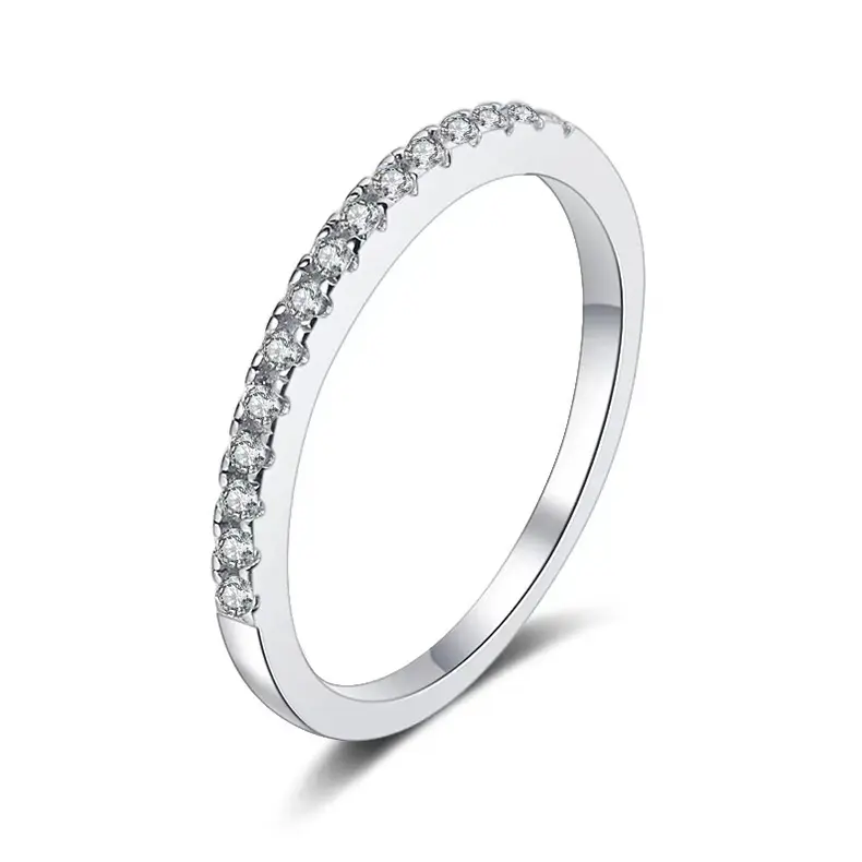 Round Cut Halo Style Diamond Ring with Pave Band - Sparkling Engagement & Wedding Jewelry for Women