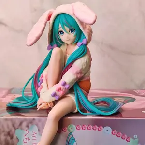 14cm Stylish Anime Figure — "Bunny-Ear Pajamas & Lollipop" Design: Cute Girl Series Collectible Model Toy