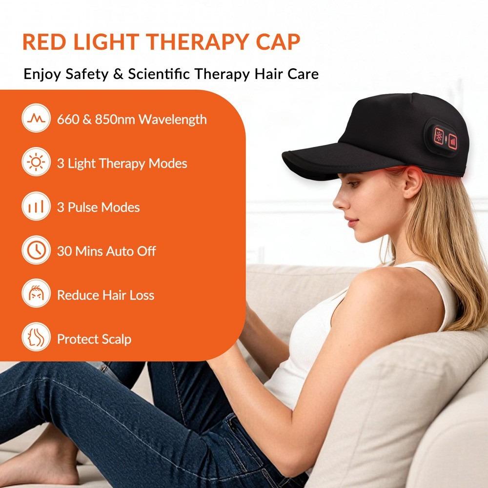 Red Light Therapy Cap for Hair Regrowth, 660nm (72 LEDs) & 850nm (144 LEDs) Near Infrared Phototherapy Hat & Hair Bonnet, Reduce Hair Loss, Protect Scalp, Repair Follicles, Anti-Thinning, Adjustable Pulse Modes, Hands-Free Home Use Festival Gift Red Light Therapy Cap for Hair Regrowth, 660nm (72 LEDs) & 850nm (144 LEDs) Near Infrared Phototherapy Hat & Hair Bonnet, Reduce Hair Loss, Protect Scalp, Repair Follicles, Anti-Thinning, Adjustable Pulse Modes, Hands-Free Home Use Festival Gift