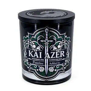Kai Azer - Powerless - 8oz Scented Candle - Whispering Pine, Plummeting Rain - Natural Coconut Wax - 35 h Burn Time - Premium Foil Label - Bookish Dark Decor Aroma - Officially Licensed