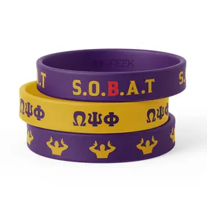 BBGreek Omega Psi Phi - Set of 3 Silicone Bracelet - Official Vendor