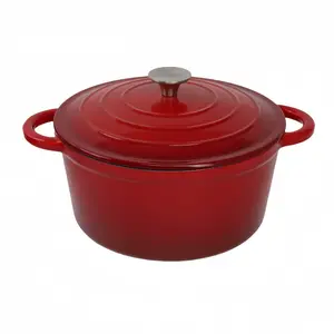 Enamel Cast Iron Dutch Oven with Lid, Multi-Functional Durable Cookware, Non-Stick Enamel Coating, Perfect for Baking and Cooking
