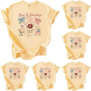 Custom She Is Grandma Shirt, Comfort Colors Christian Mama Shirt, Personalized Grandparent Gift, Nana Auntie Mimi Gigi Lala Gaga T-Shirt