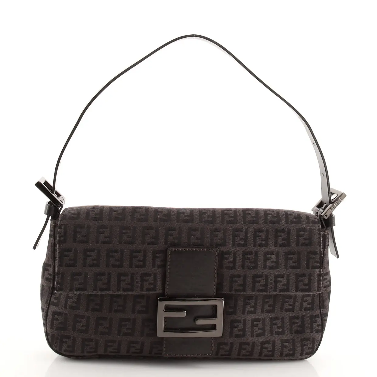 Pre-owned FENDI Canvas Shoulder Bags PreOwned Zucchino Baguette