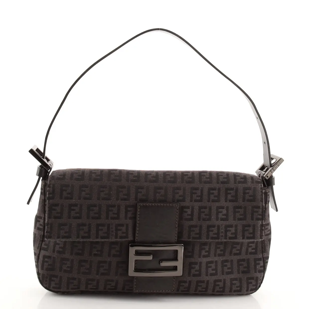 Pre-owned FENDI Canvas Shoulder Bags PreOwned Zucchino Baguette