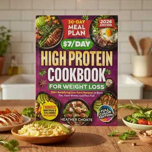 High Protein Cookbook on a Budget – 120+ Easy Recipes & 30-Day Meal Plan | Quick Meals Under 20 Minutes | Family-Friendly Cooking Guide