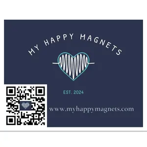 Business Logo and QR Photo Magnet for Office Supplies