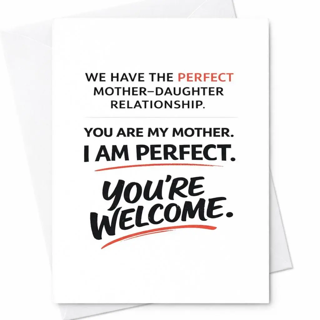 I Am Perfect, You’re Welcome