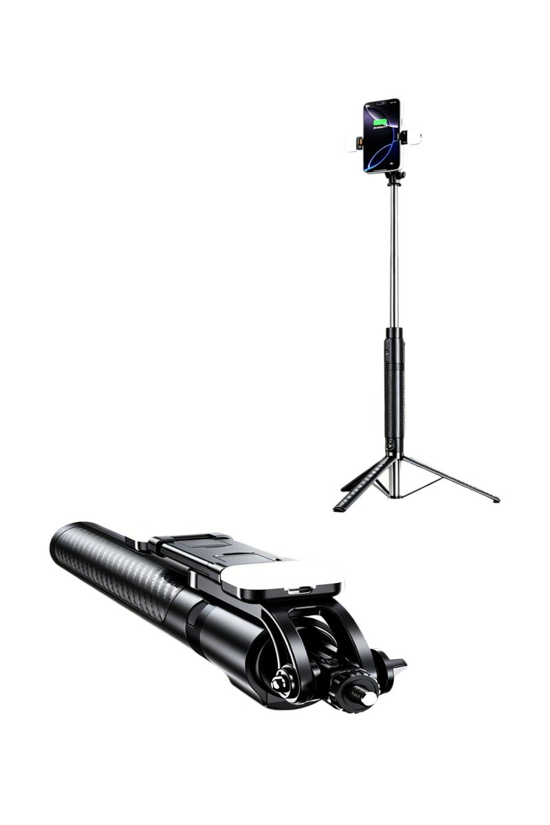 Stabilizer tripod, 360-degree rotating phone stabilizer tripod equipped with a remote control, 360-degree rotating extendable selfie stick