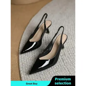 Tanaya Summer Minimalist Slingback Pumps, Elegant Solid Color Stylish Stiletto High Heels, Comfort Pointed Toe Sandals, 2024 Summer Back To School Footwear,   Walking Shoes  for Women Office Siren Outfit