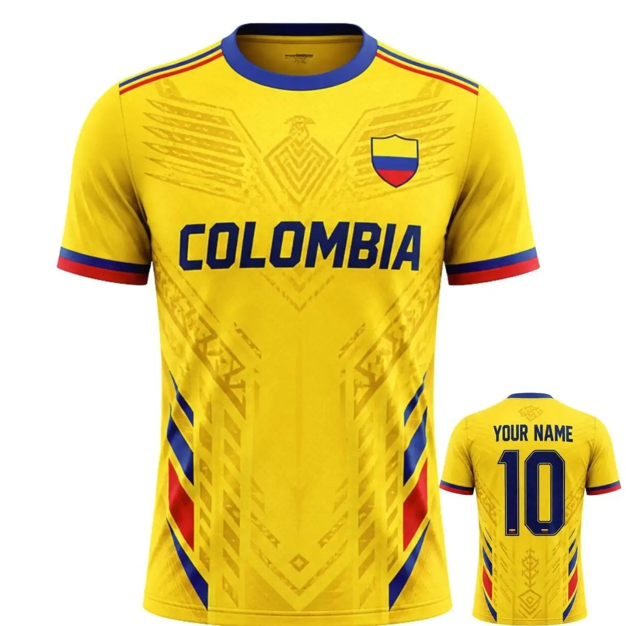 Colombia Flag T-Shirt, 3D All-Over Print Patriotic Jersey, Casual Graphic Sports Top for Men and Women AF5