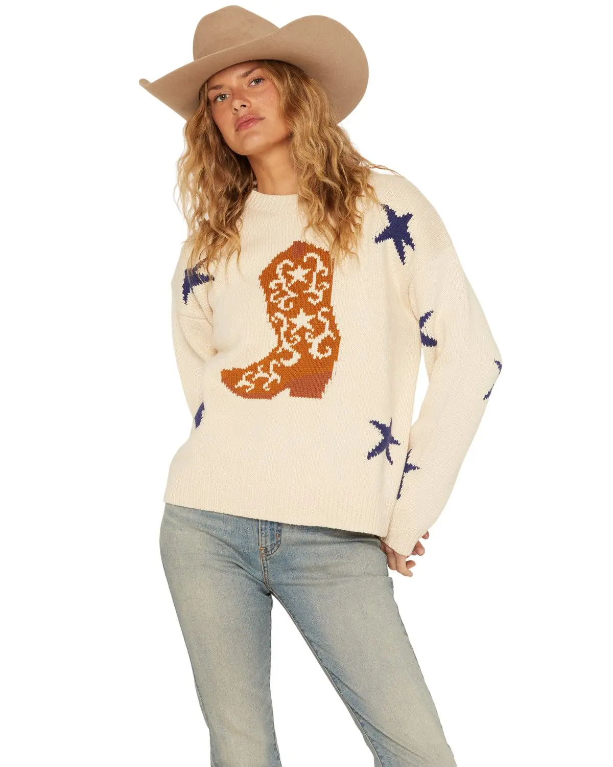 By Together Women's Women'S Boot Star Sweater - W2605-C