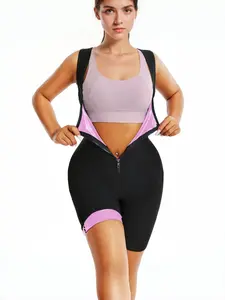Women's Tight-Fitting Waist Cinching Sweat Suit, Running Yoga Fitness, Sports Sweat Body Shaping Jumpsuit, Workout Clothing, All Season Activewear, Workout Jumpsuits