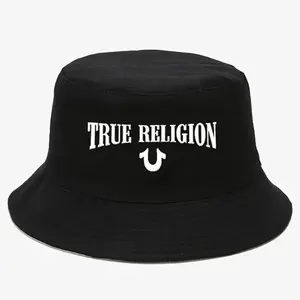 1pc Foldable True Religion Embroidered Bucket Hat/ Fisherman Cap for Men and Women
