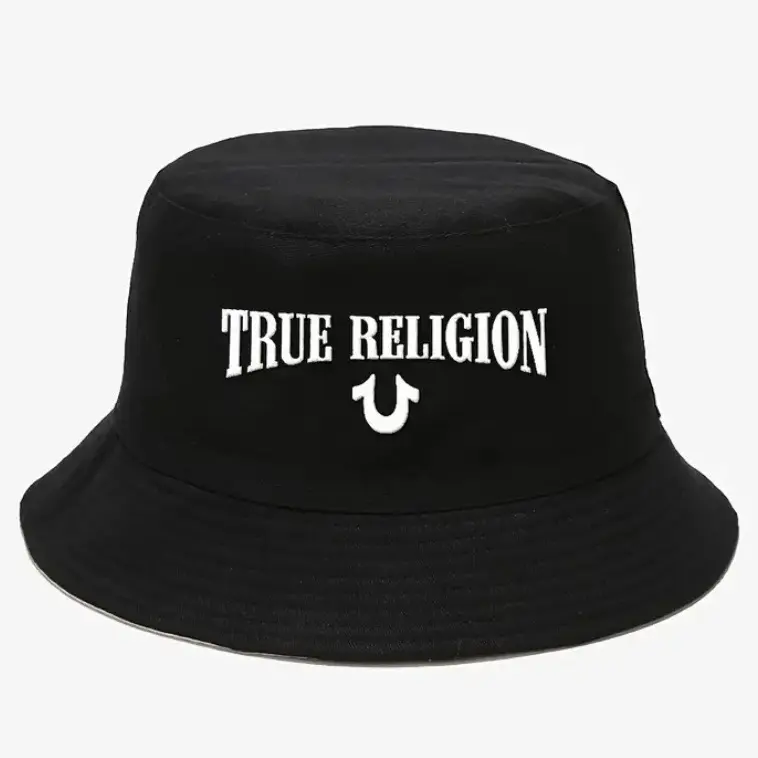 1pc Foldable True Religion Embroidered Bucket Hat/ Fisherman Cap for Men and Women