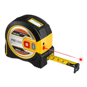 #SpringGlowUp PREXISO 2-in-1 Laser Tape Measure - NOT DIGITAL TAPE - 135Ft Rechargeable Laser Measurement Tool & 16Ft Measuring Tape Movable Magnetic Hook - Pythagorean, Area, Volume, Ft/Ft+in/in/M Unit-NOT Digital