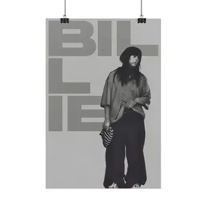 Billie Poster Eilish Music Vintage Music Posters for Room Aesthetic Canvas Wall Art Bedroom Decor