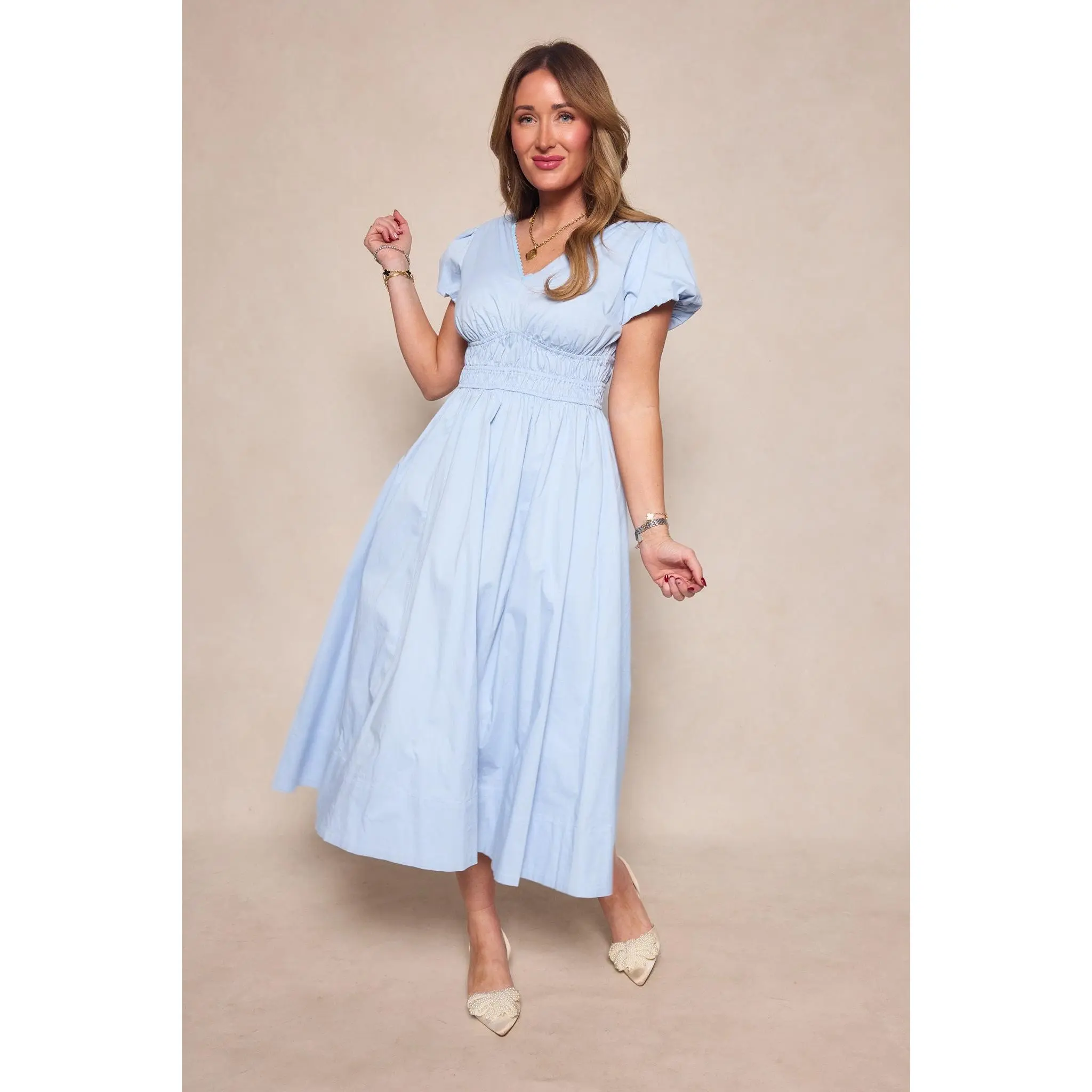 Zella Dress in Sky Blue