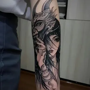 6 Large Pictures, Herbal Temporary Tattoo Stickers, Disruptive Technology of Herbal Tattoo Stickers, Slowly Developing Color Within 48 Hours, Lasting 7-15 Days, Perfect for Halloween