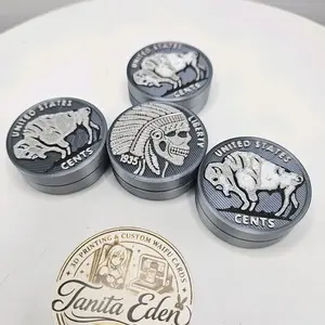 Magnetic Fidget Toy- Nickel Inspired with Buffalo Design and Cent Details for Stress Relief