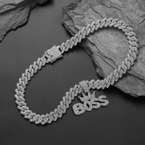 Men's Cool Hip-hop  Letter BOSS Pendant Necklace, for Men Fashion Out Bling Cuban Thick Chain Punk Jewelry 2026 Fashion Jewelry Hip Hop Accessories