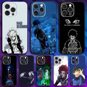Comics B-Blue L-Lock Shockproof Soft Black Cellphone Case - Protective Cover, Handheld Accessory for iPhone 17,16,15,14,13,12,11,Pro,Max,Plus,X,XS