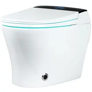 EUROTO One-Piece Dual Flush, Integrated Bidet and Toilet, Luxury Auto Open and Close Lid Heated Seat, Warm Dryer and Air Deodorizer, White