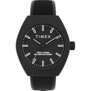 Timex 40mm Eco Ceramic Black/White Accents Unisex Watch TW2W42100