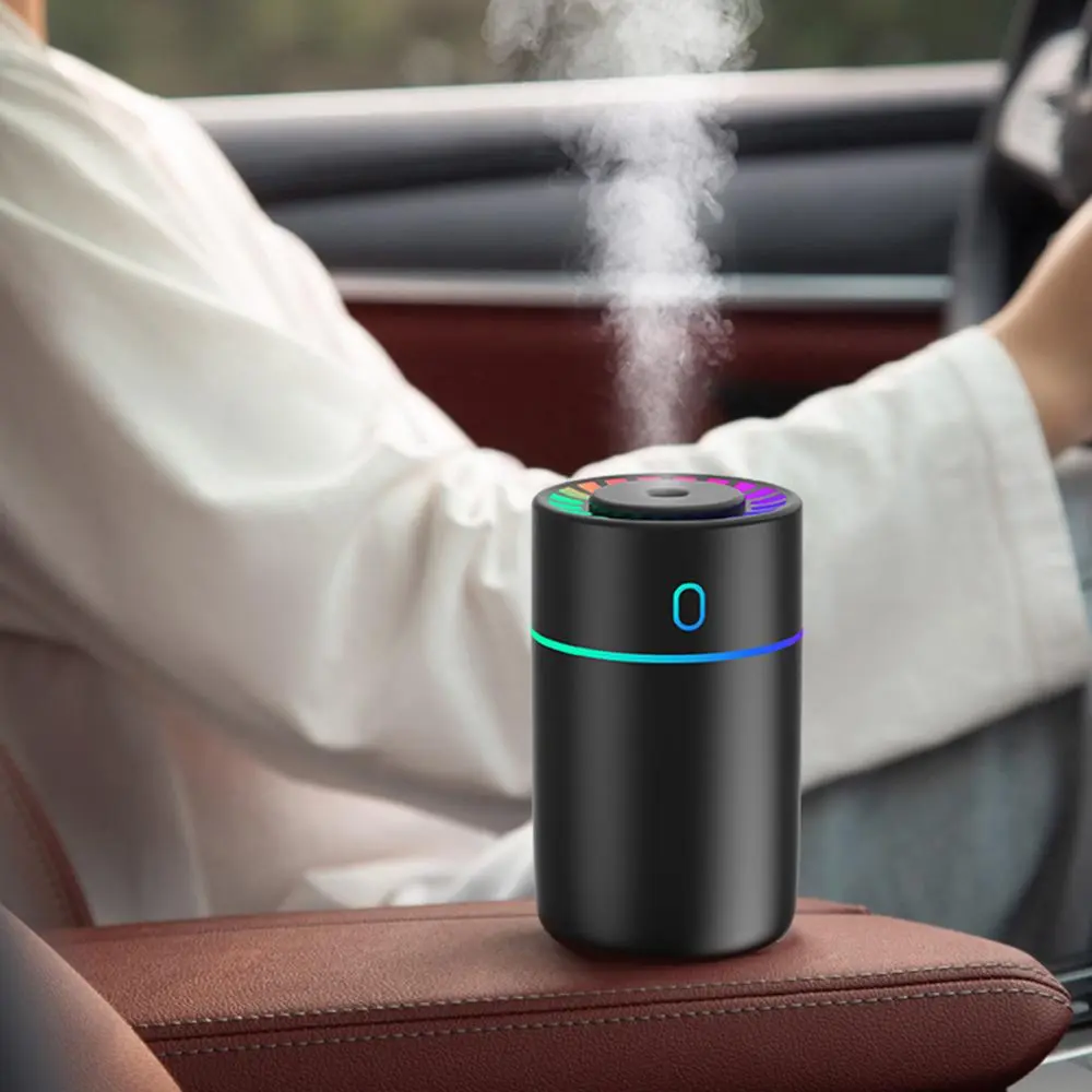 230ml Mini Smart Car Air Humidifier, USB Powered Portable Smart Air Humidifier with Color-changing LED Light, Whisper-quiet Air System for Home, Car, Office
