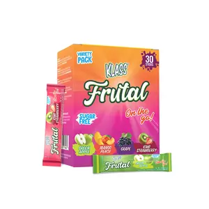 Arbol Frutal Powdered Drink Mix Variety Pack: Green Apple, Mango Peach, Grape, and Kiwi Strawberry (30 Stick Packs) - Frutal On-The-Go!