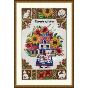 Home is where the cat is K-220 Counted Cross-Stitch Kit