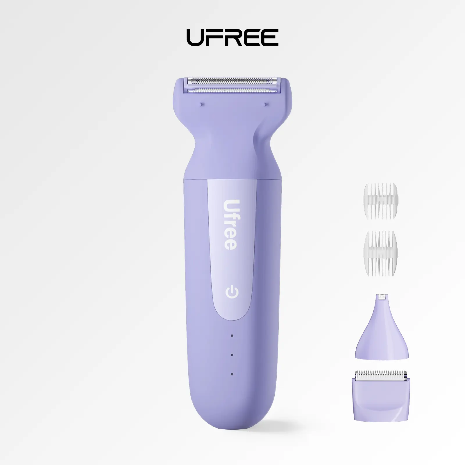 Ufree Women's 3-in-1 Electric Shaver with Ceramic Blades - IPX7 Waterproof Bikini Trimmer, Cordless Rechargeable Groomer for Legs, Armpits, Valentine's Gift, Shaver For Women