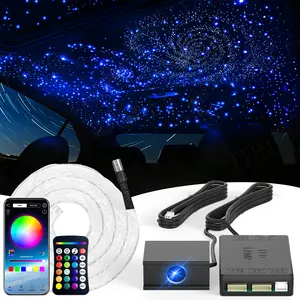 Automotive Car Decorative Star Ceiling Light, Starlight Headliner Kit, 16W Fiber Optic Lights, 600/1000pcs 0.5mm(0.02in), Split-Type or All-in-One, APP and Remote Control, 2-Year Warranty