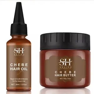 SEVICH African CHEBE POWDER OIL & Chebe Butter Natural Traditional Ingredients for Hair Growth 30ml Oil & 100g Butter Set
