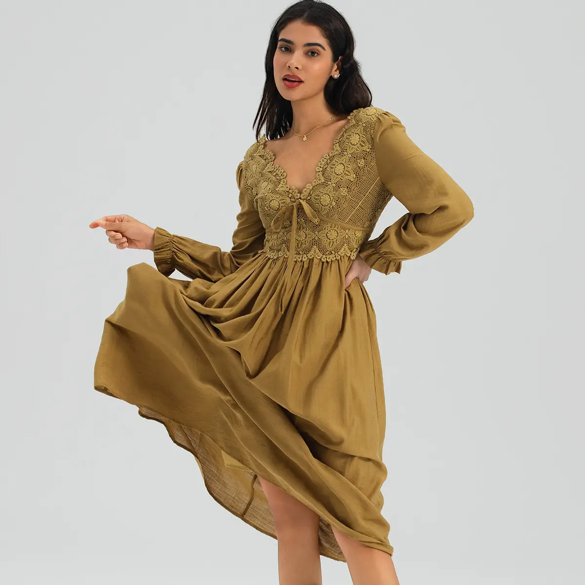 Chicovar Women's Boho Maxi Dress Lace V Neck Puff Sleeve Vintage Flowy Dress for Spring Date Nights, Vacation & Party, Festive Holiday Dress for Christmas | Low Iron Care, Summervibes - TikTok Shop Chicovar Women's Boho Maxi Dress Lace V Neck Puff Sleeve Vintage Flowy Dress for Spring Date Nights, Vacation & Party, Festive Holiday Dress for Christmas | Low Iron Care, Summervibes - TikTok Shop