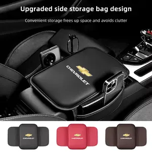 Car Armrest Box Pad Leather Center Console Cushion Mat For Chevrolet Silverado Impala Malibu Equinox Camaro Interior Accessories