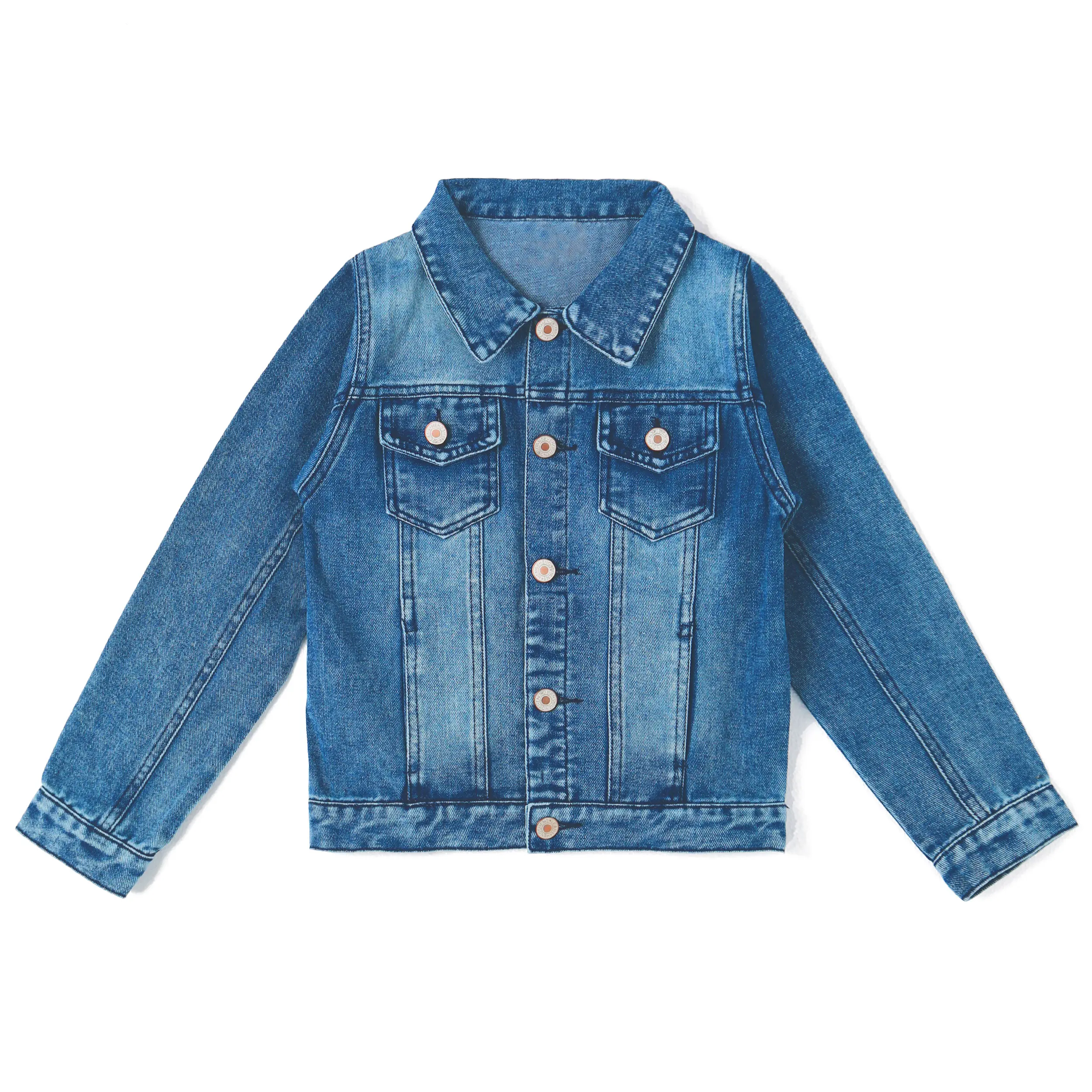 Kidscool Space Kids' Unisex Classic Stone Washed Soft Denim Jacket, Cute Button-Up Outerwear for Toddlers, Sizes 3-10T, Cute Jackets
