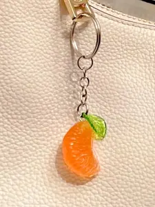 Fashion Punk Y2K Leaf Keychain, Cute Women's Bag Charm, Girl Car Key Ring, Key Chain Accessory, Car Decor, School Gothic Style, Keychain Accessories