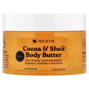 Tree To Tub Cocoa & Shea Body Butter, Citrus Splash , 6.7 fl oz (200 ml)