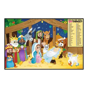 Bulk 50 Pc. Religious Christmas Image Hunt Activity Sheets