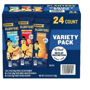 Variety Pack Cashews & Peanuts, 24 pk.